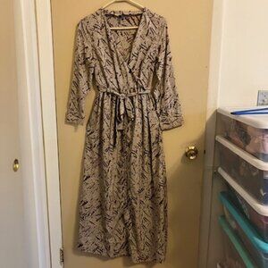 Nordstrom Brand Abstract Design Faux Wrap Dress